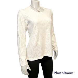 NWT Jody California Long Sleeve Lace Top Size XL